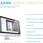 screenshot of the eLearn Urban Forestry website
