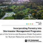 Report cover Incorporarting Forestry into Stormwater Management Programs